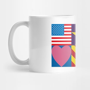 Pop Art Symbols - USA Mug